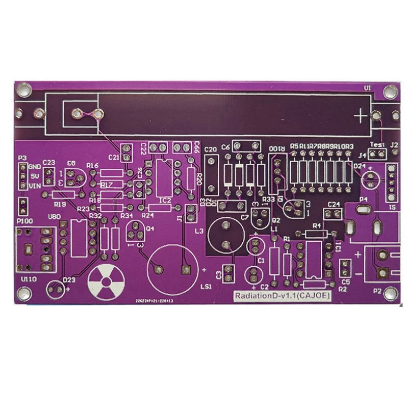 Y16A Unassembled DIY Geiger Counter Parts Kit Module Nuclear Radiation Detector with Sound and Light Alarm Function