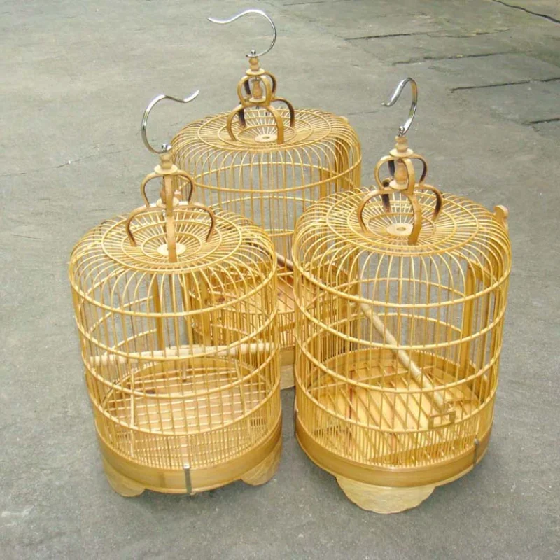 Bamboo Bird Cock Cage Handmade Breathable Bird Nest Traditional Chinese Folk Crafts Pet Product Bird House