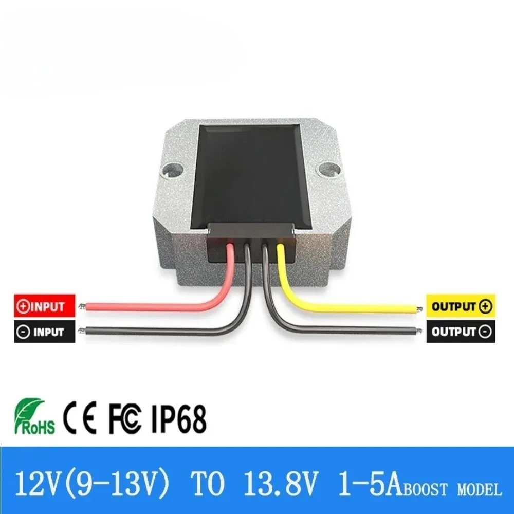 12V to 13.8V 2A 1A 3A 5A 4A Waterproof Step Up Non Isolated Boost Power Voltage Regulator Converter 12 Volts to 13.8 Volts DC DC