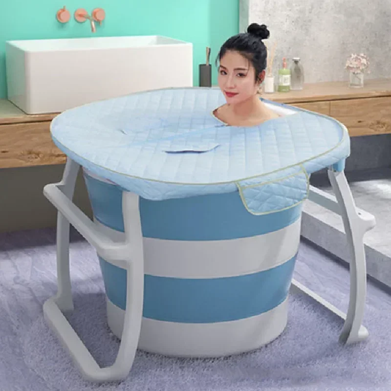 

Household Adult Bath Bucket Foldable Rental Room Bathtub Whole Body Bath Barrel Comfortable Bathroom Bidet Dormitory