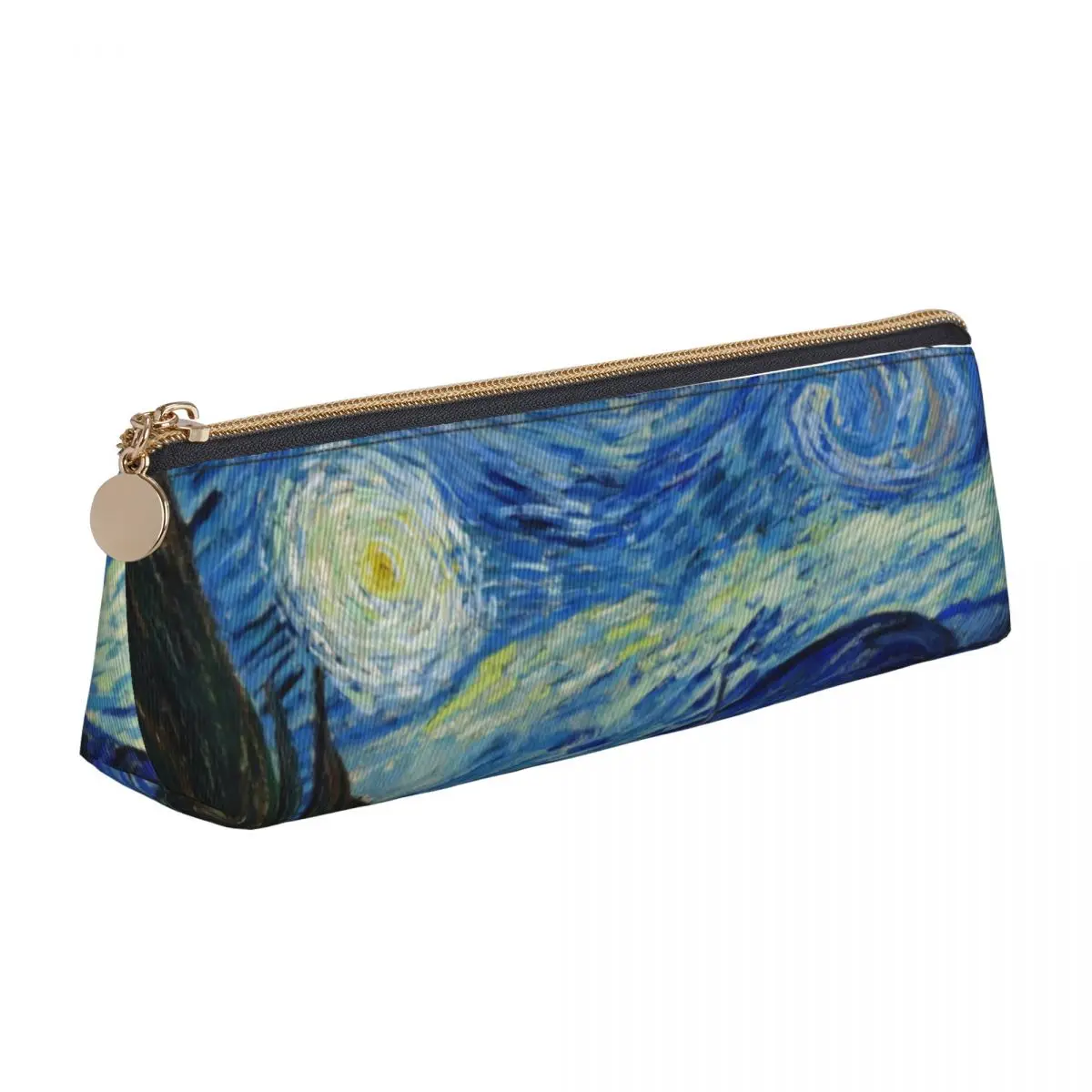 Astuccio triangolare Star Van Gogh La impressionismo della notte stellata Astuccio semplice per bambini Organizzatore di penne in pelle per il