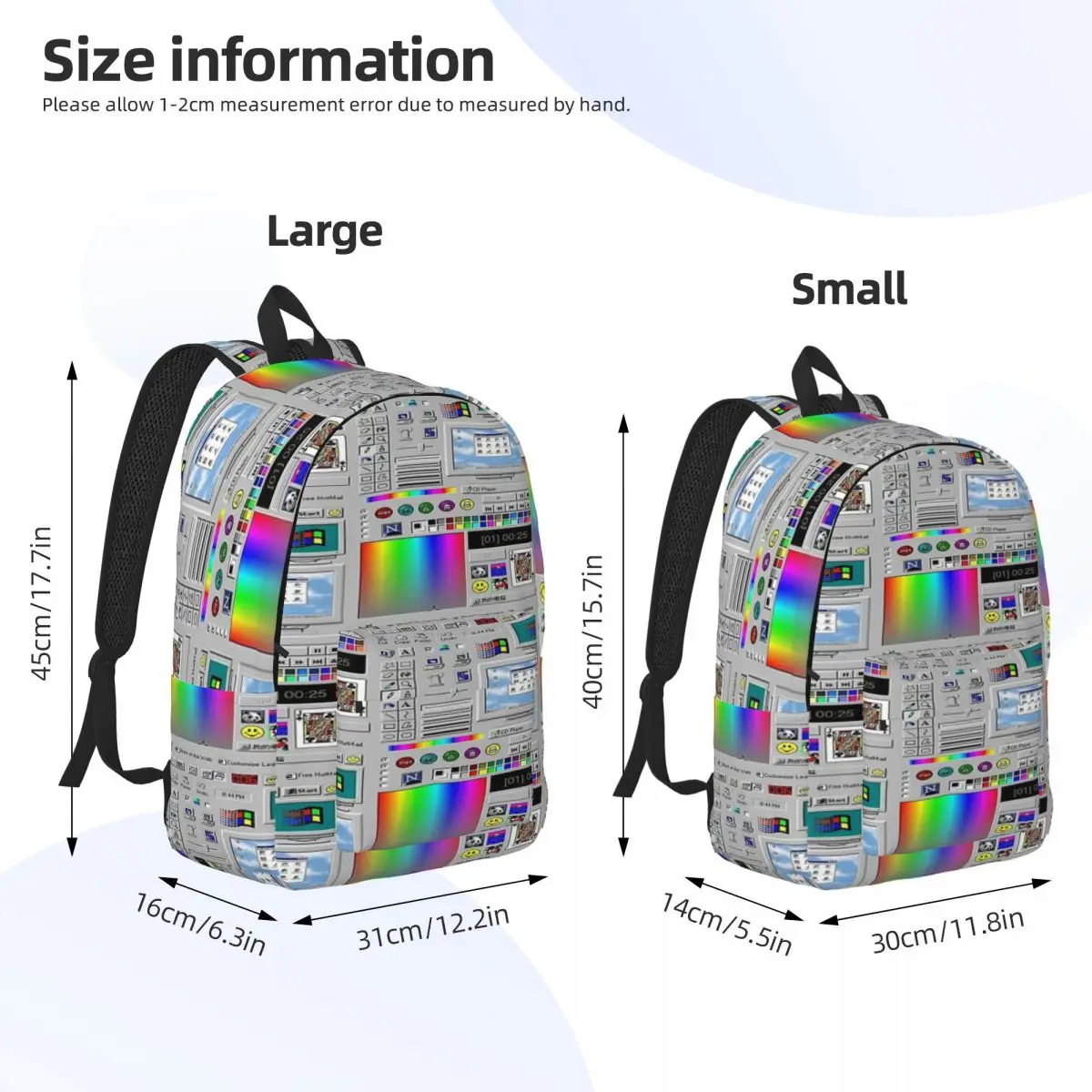 Microsoft Windows 98 Server Simple and stylish backpack Canvas backpack Backpack women