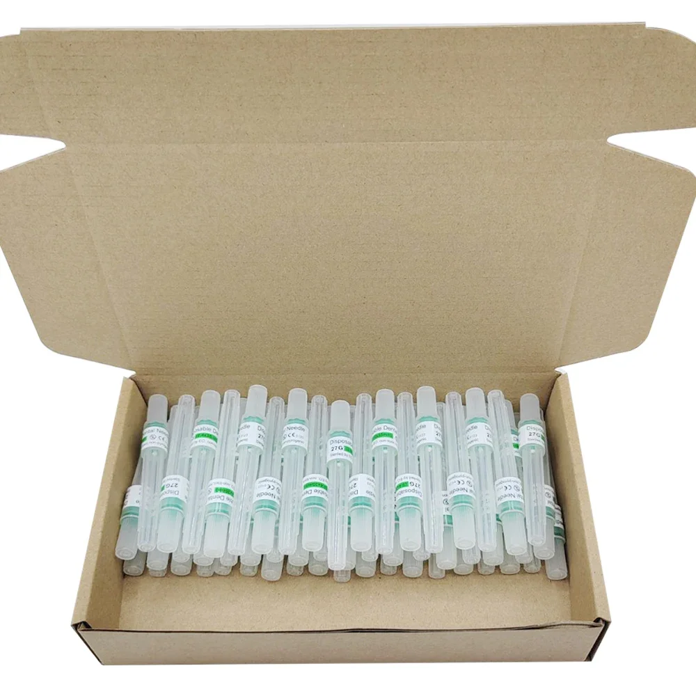 50pcs Dental consumables Disposable Dental Needles in Perforated 30G(0.3x16/21/32mm)/27G(0.4x12/25/35mm)