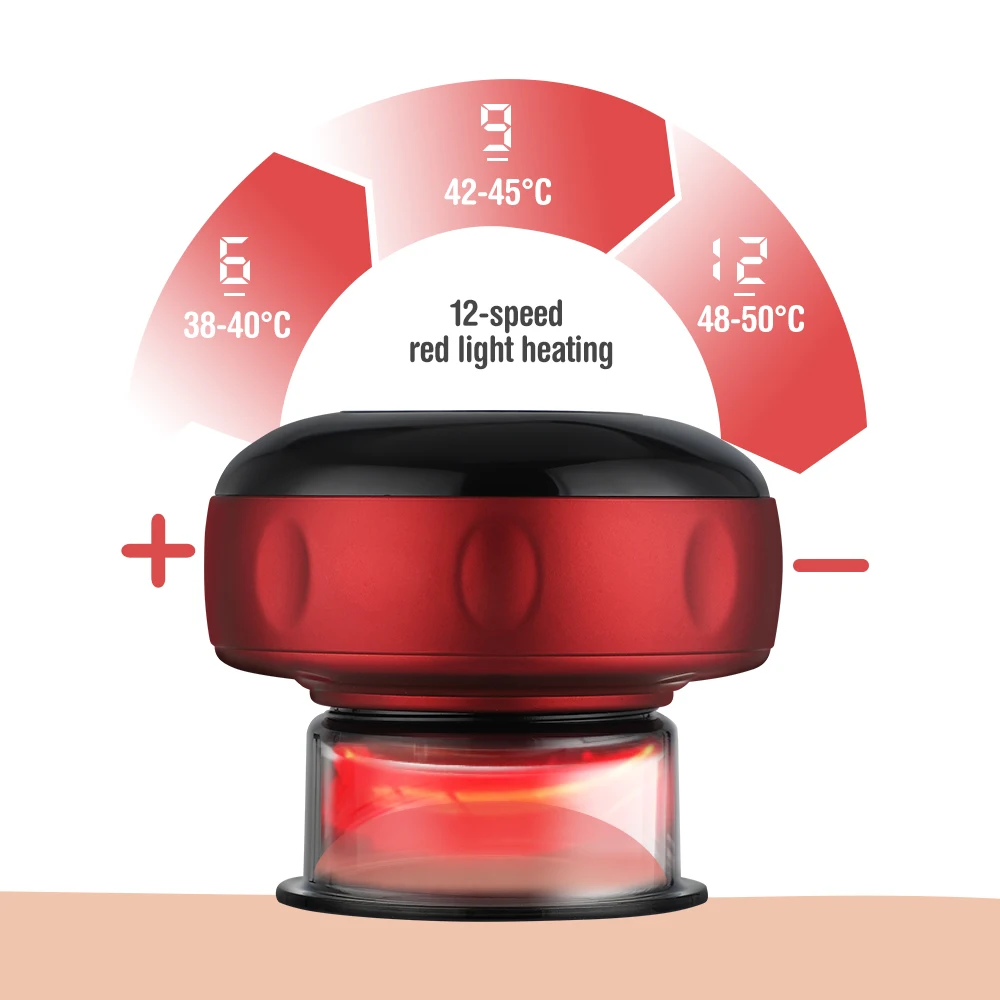 Smart Cupping Therapy Massager With Red Light Therapy for Circulation Chinese Anti-cellulite Vacuum Cupping Massage Suction Cups