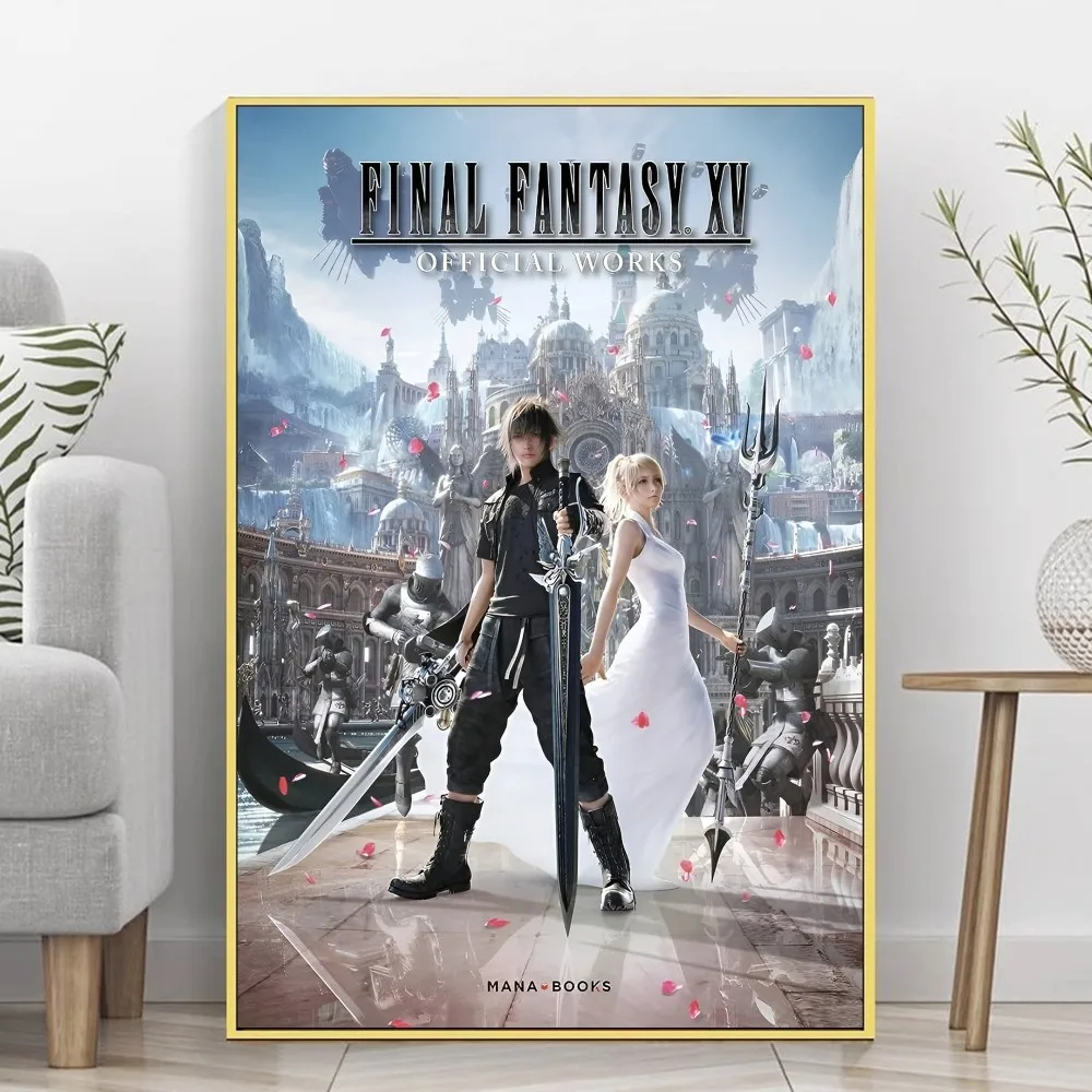 Popular Videogames FINAL FANTASY Poster Sticky HD Quality Wall Art Retro Posters for Home Kawaii Room Decor