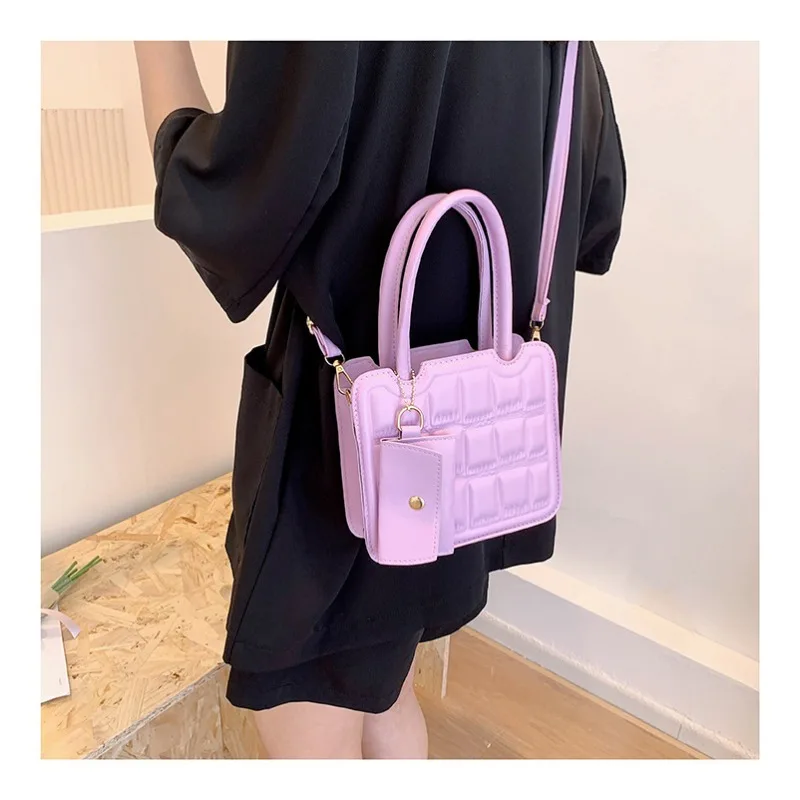 Fashion Crossbody Bag Texture Handbag Indentation Leisure Messenger Female Shoulder Bag Solid Color Luxury Brand Shoulder Bag