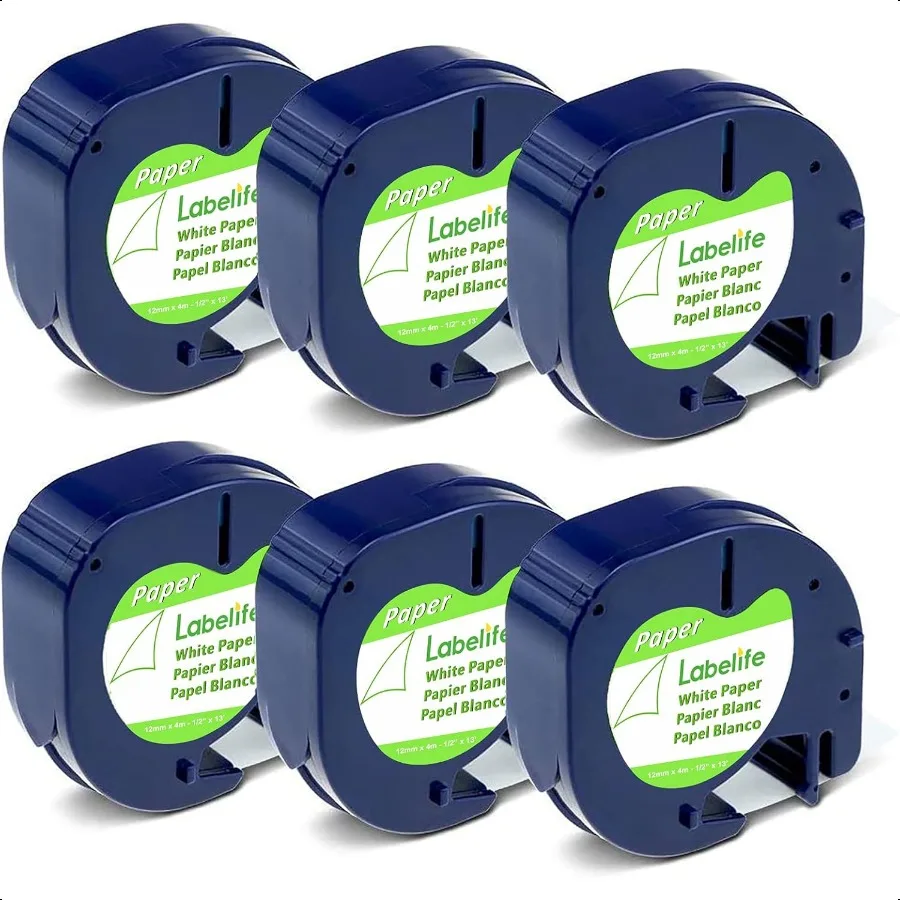 

Замените сменные ленты для изготовления этикеток DYMO LetraTag, белая бумага 91330 10697 LT, сменная лента для DYMO Letra Tag LT 100H LT100T Plus 200