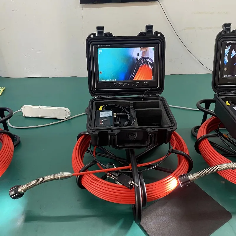 9 Inch 1080P Sewer Inspection Camera with 512Hz Self-Leveling Sonde Locator, 8GB DVR Pipe Inspection System