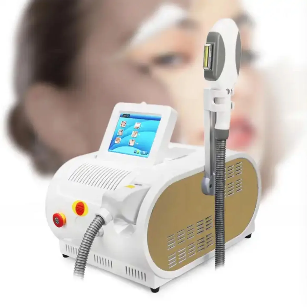 Portable Popular 480nm 530nm 640nm Improve Acne Spot and Redness IPL E-light Painless Hair Removal Skin Rejuvenation Machine