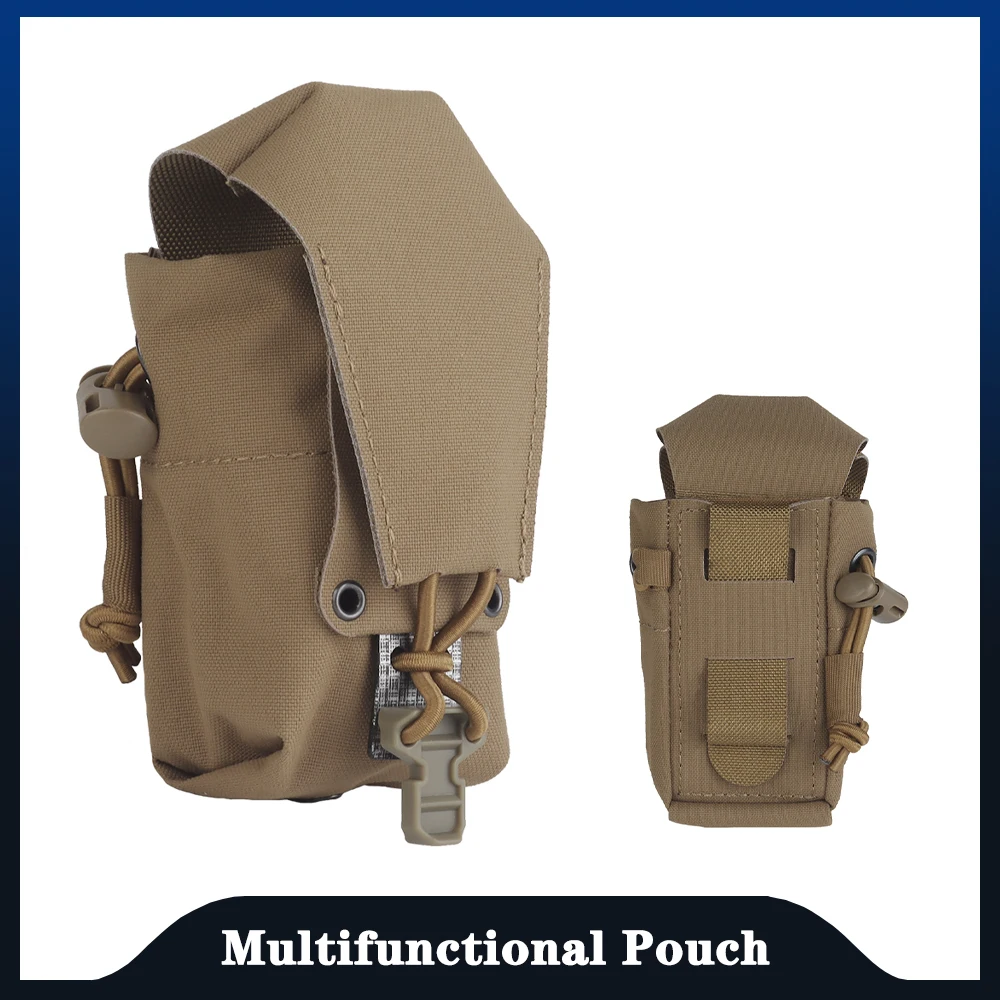 

Multi-Purpose Tactical Package Walkie Talkie Holder Elastic Rope Adjustable Radio Pouch Fit Tactical Belt Hunting Storage Bag