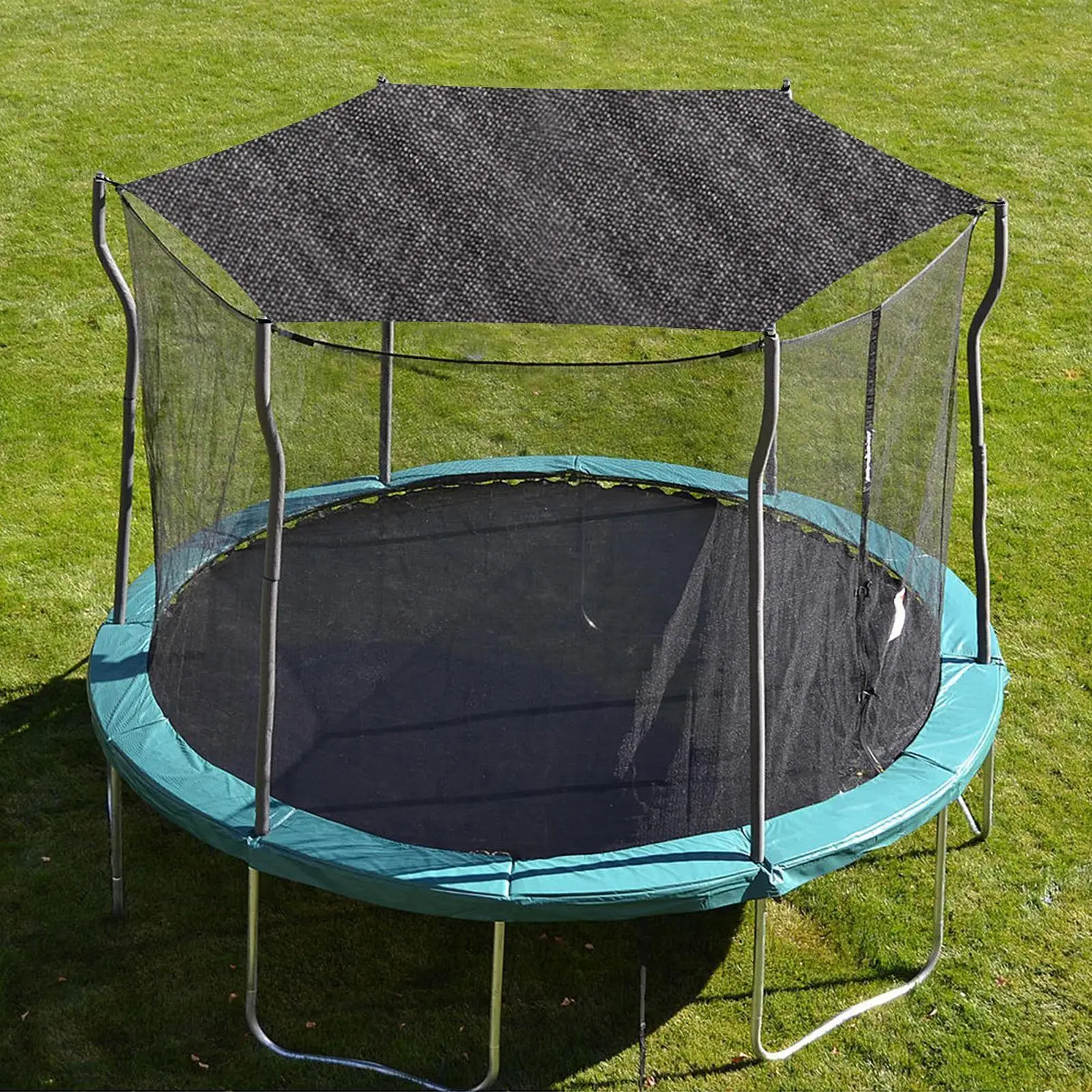 6-14FT Trampoline Sunshade Net Round Trampoline Sunshade Cover Mesh Trampoline Sunshade Tent Cover Trampoline Accessories