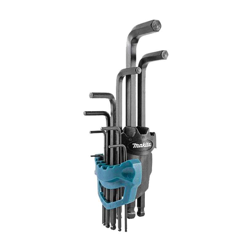 Imagem -03 - Makita-original Blacked Hex Key Wrench Grupo Combinação Altamente Durável Vários Tamanhos Combinação de Chave Allen B65894 Pcs