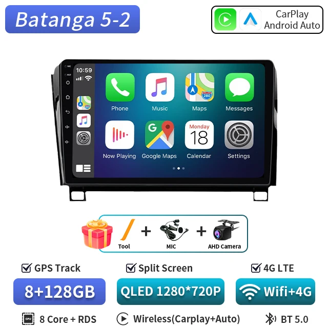 Android 16 Autoradio Multimedia Video Player Navigatie Stereo GPS Audio voor Toyota Tundra XK50 2007-2013 Sequoia XK60 2008-2017