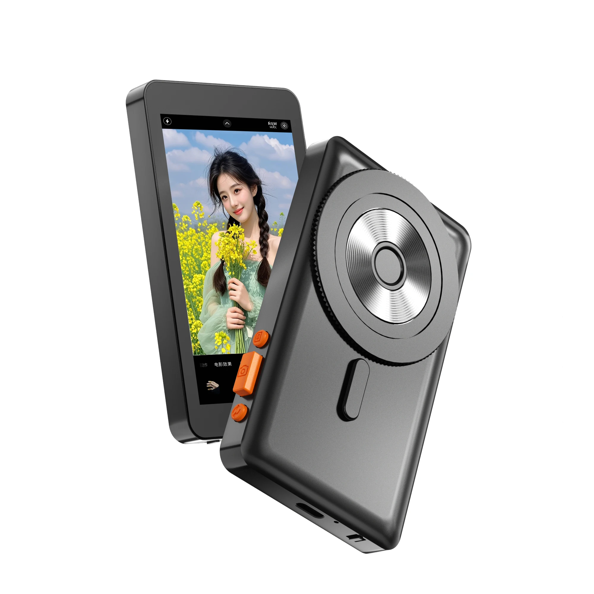 Magnetic Cell Phone Vlog Self Timer Monitor Screen Using Rear Camera Monitor For Live Streaming Creating Content
