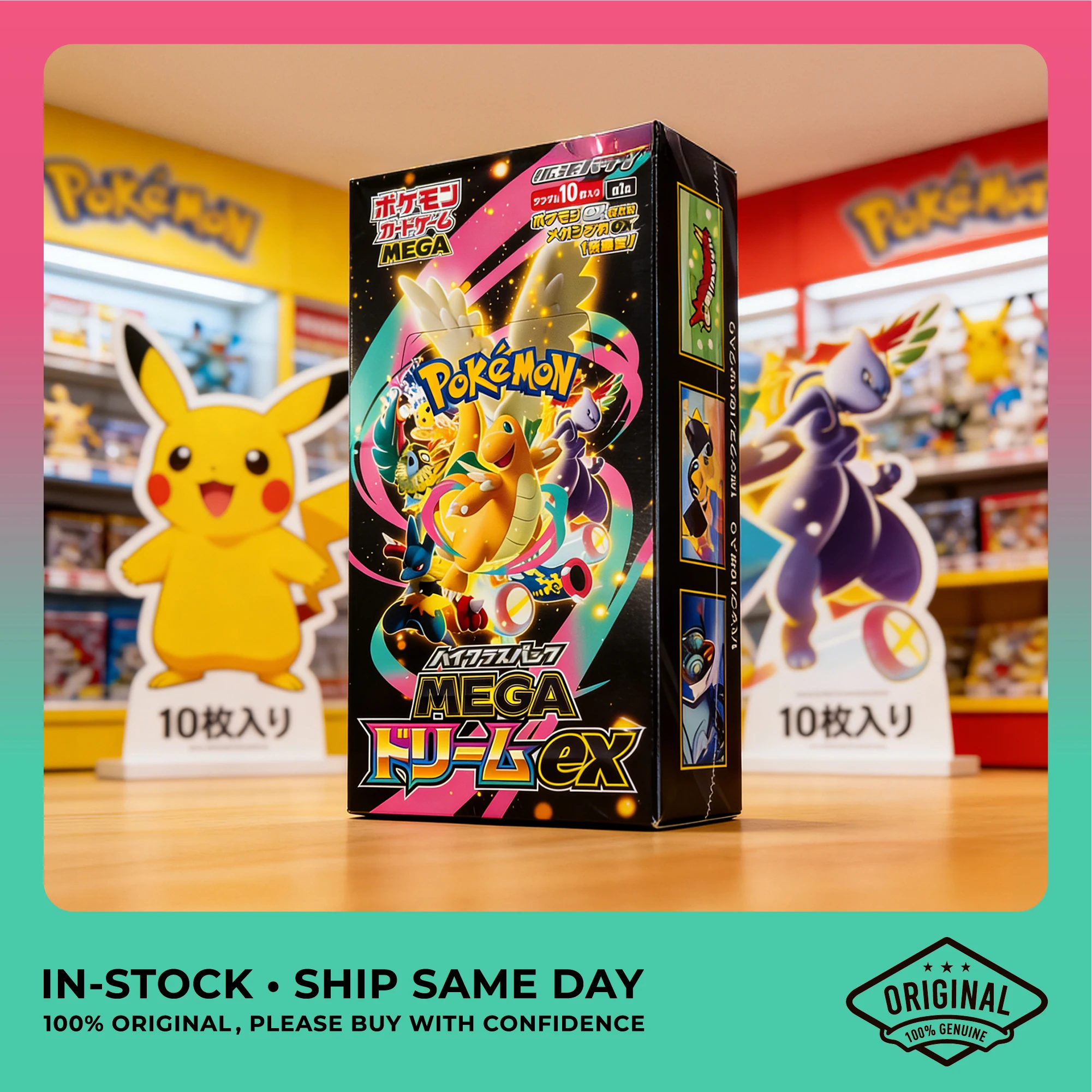 

Japanese Pokemon PKM PTCG MEGA Dream ex M2a M2 M3 M1 Phantasmal Flames Mega Lucario Booster Collection in Stock Surprise Cards