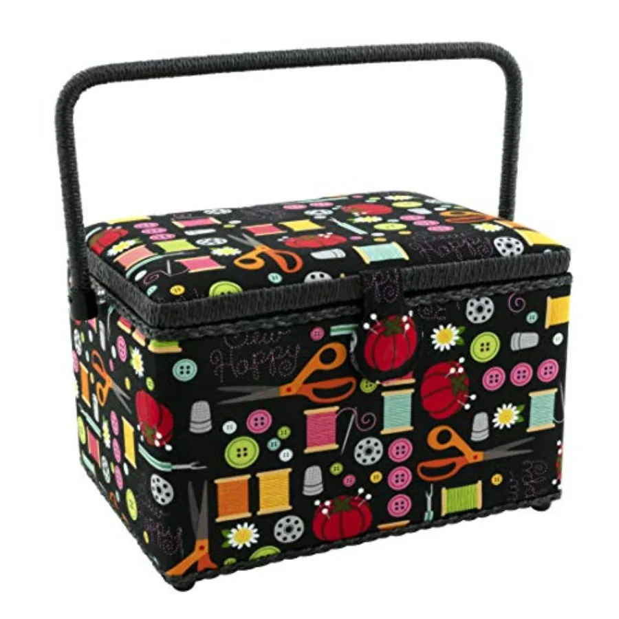 

Large Sewing Basket Black Sewing Notions