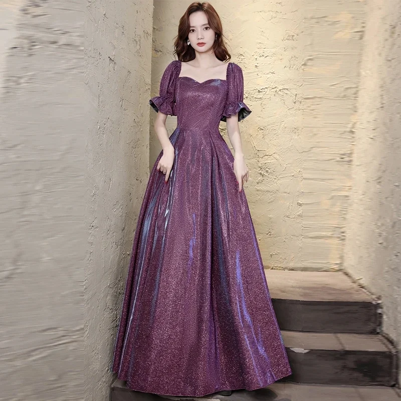 Starry Sky French Evening Dress Princess Xia High end Light Luxury niche Host Performance Banquet Toast Dress Engagement Flash