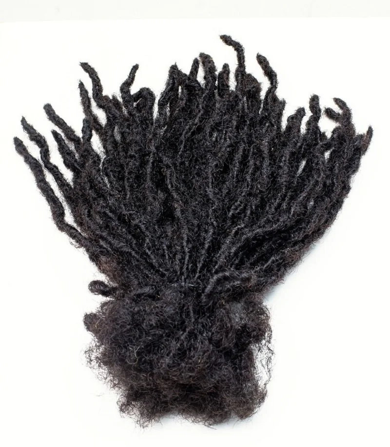 Extensions de cheveux humains afro entièrement faites à la main pour femmes, dreadlock, cheveux vietnamiens bruts, 0.4 cm de largeur, 10-40 pièces