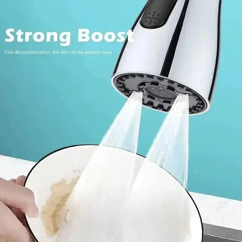 1pc Faucet Extender Boosting Splash Prevention Three Modes Water Saver Home Extended Shower Spray Filter image 5