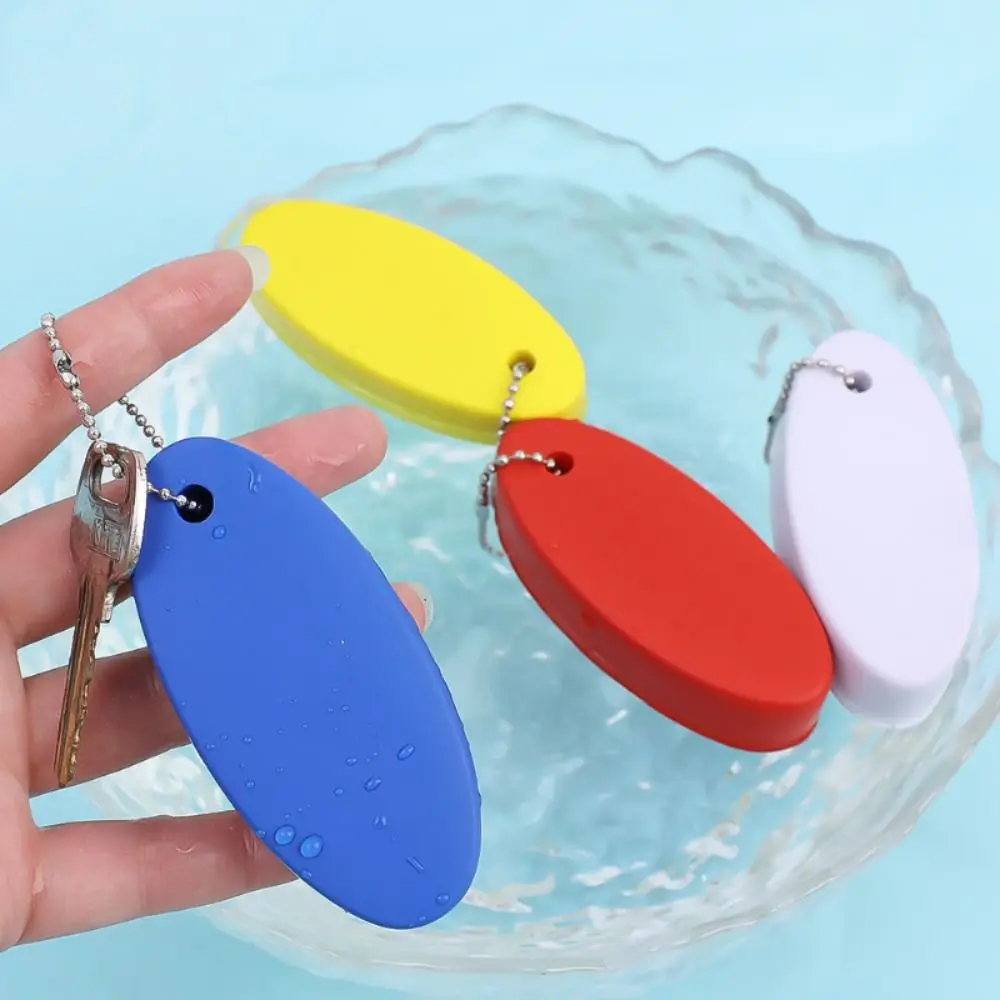 Colorido espuma flutuante chaveiro, água esportes chaveiro, barco marinho, natação oval, caiaque, rafting chave, canoa acce, chaveiro, 1pc