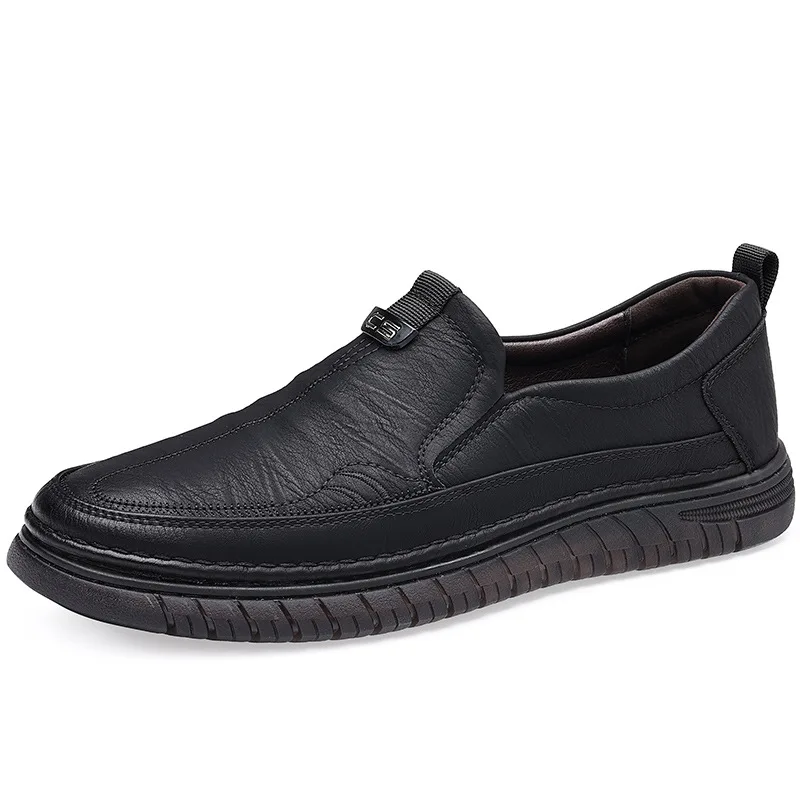 Sola casual masculina de tendão bovino sapatos de direção, antiderrapante, respirável, confortável, sola macia, macio, primavera