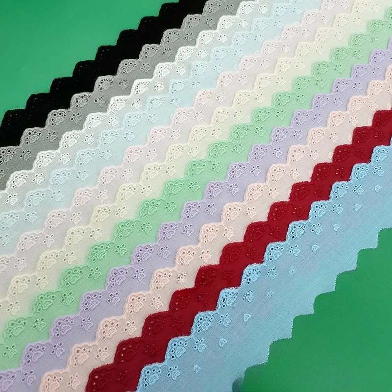 

14Yards Little Love Pattern Cotton Embroidery Lace Fabric Handmade Wedding Dress Lolita Skirt Edge Decoration Lace Accessories