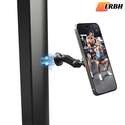Magnetic Phone Holder Mount with 360° Adjustable Dual Ballhead Magic Arm, Magnet Base for Any Ferrous Metal Surface