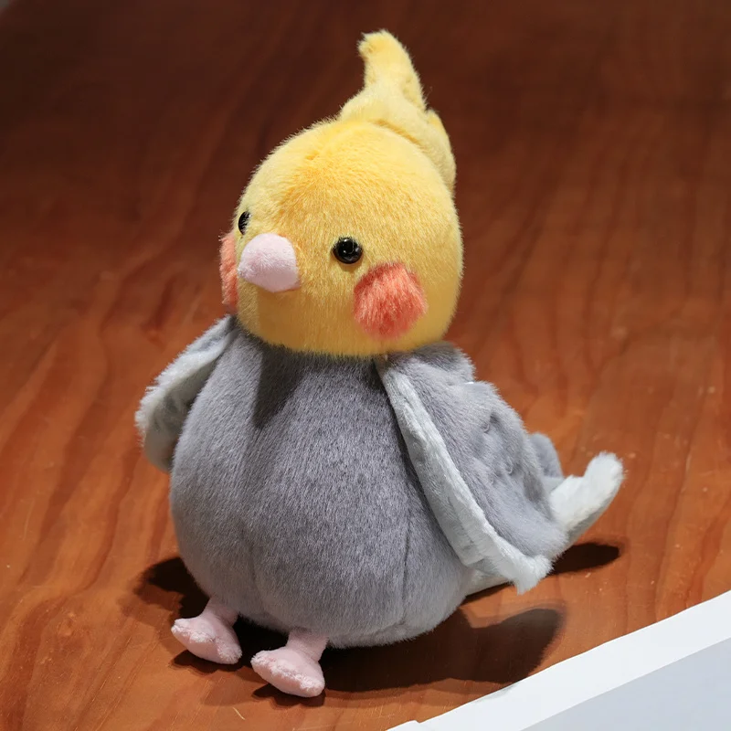 25CM Kawaii Cartoon Simulation Anime Papagei Gefüllte Vogel Tier Plüsch Spielzeug kinder Nette Papagei Handgemachte Puppe Festival Geschenk – Detail 5