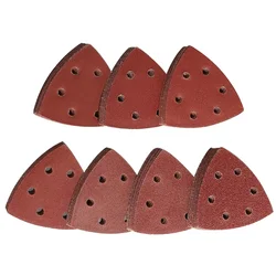 10/60pcs Triangle Sanding Pads  6 Holes Multi-Grit 40-320 Efficient Dust Extraction Design Angle Grinder & Delta Sanders