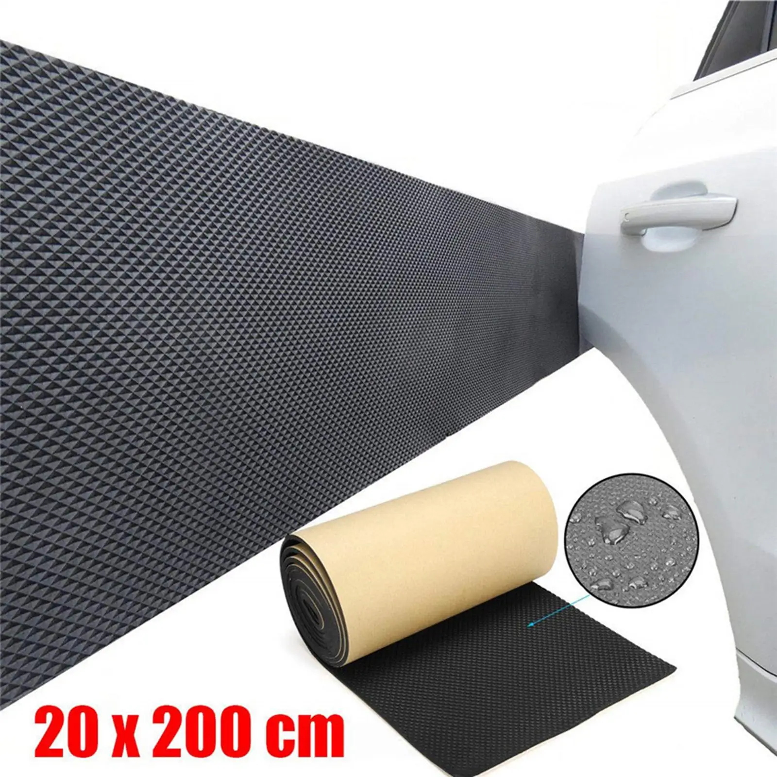 Garage Wall Protector, Black EVA Protect 200Cmx20Cmx0.4cm Abrasion Resistant Protection Self for Garages Industries Car Park