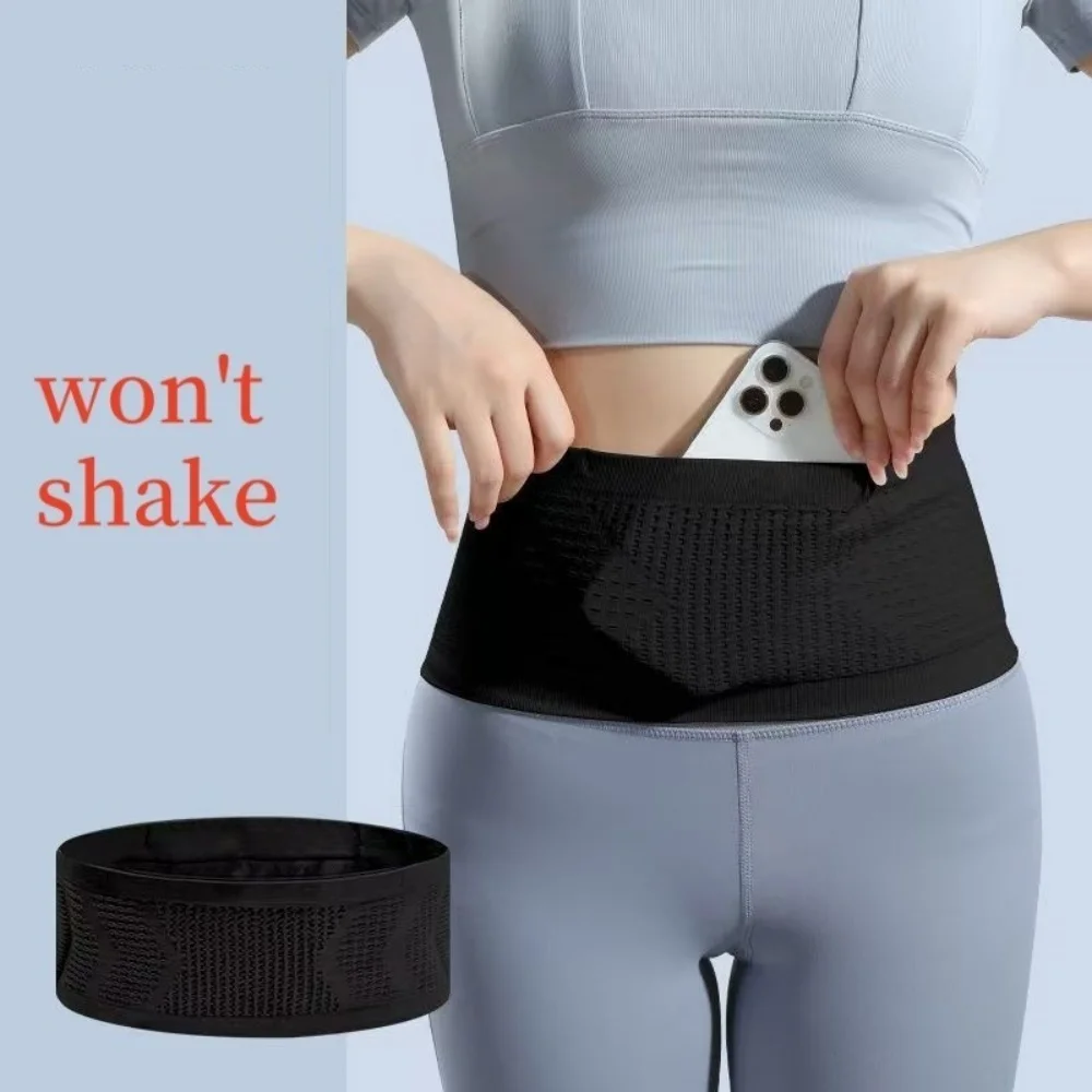 Seamless Running Fanny Pack Invisible Sports Waist Bag - Lightweight Gym Belt with Phone Pocket - Breathable for Jogging/Cycling