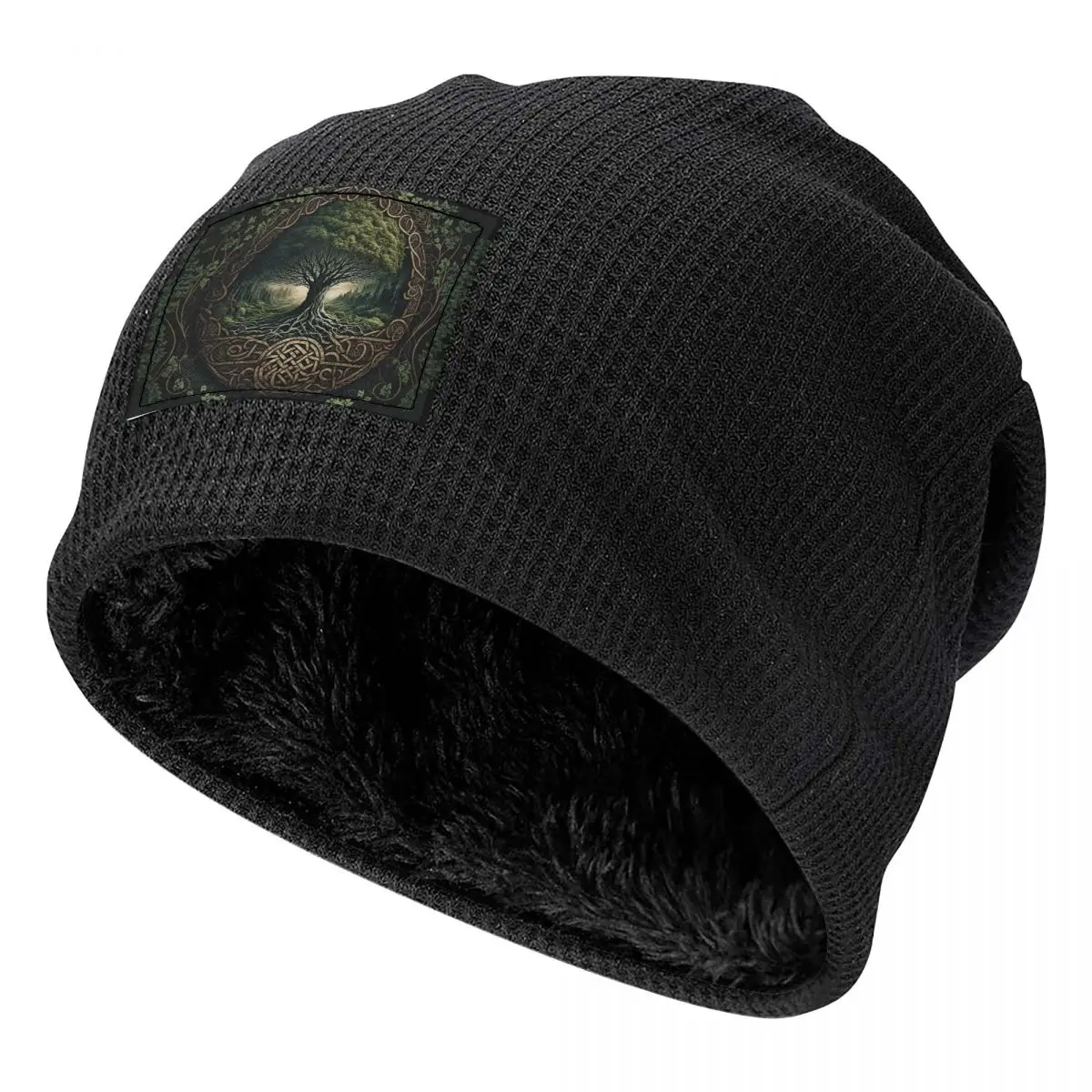 Yggdrasil Tree Of Life Celtic Men Women Adult Beanies Caps Fleece-Lined Bonnet Hat Warm Autumn Winter Outdoor Skullies Hats
