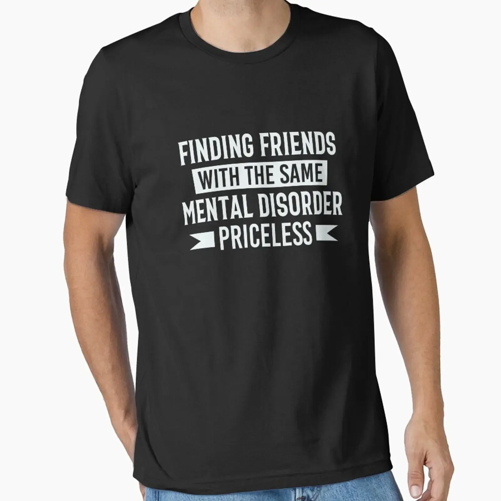 Finding friends with the same mental disorder priceless designed and sold by Aspireomatic vintage Washed Unisex Casual