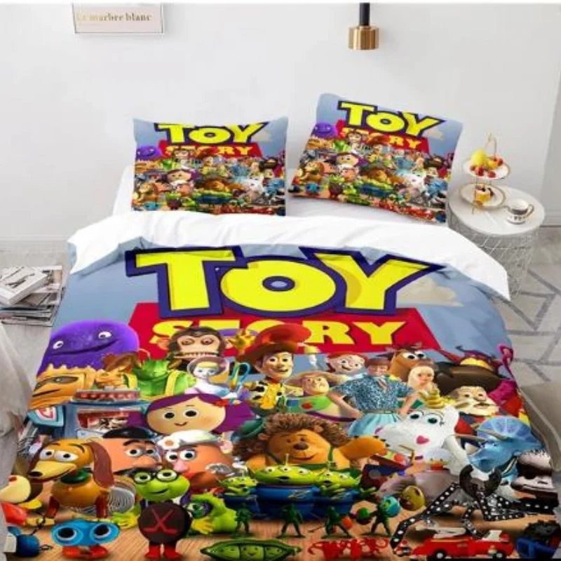 

Queen Double Bed Bedding Set, Toy Story Disney Duvet Cover, Pillowcase, Teen Boy Girl Duvet Cover, Gift Home Room Bedroom Disney