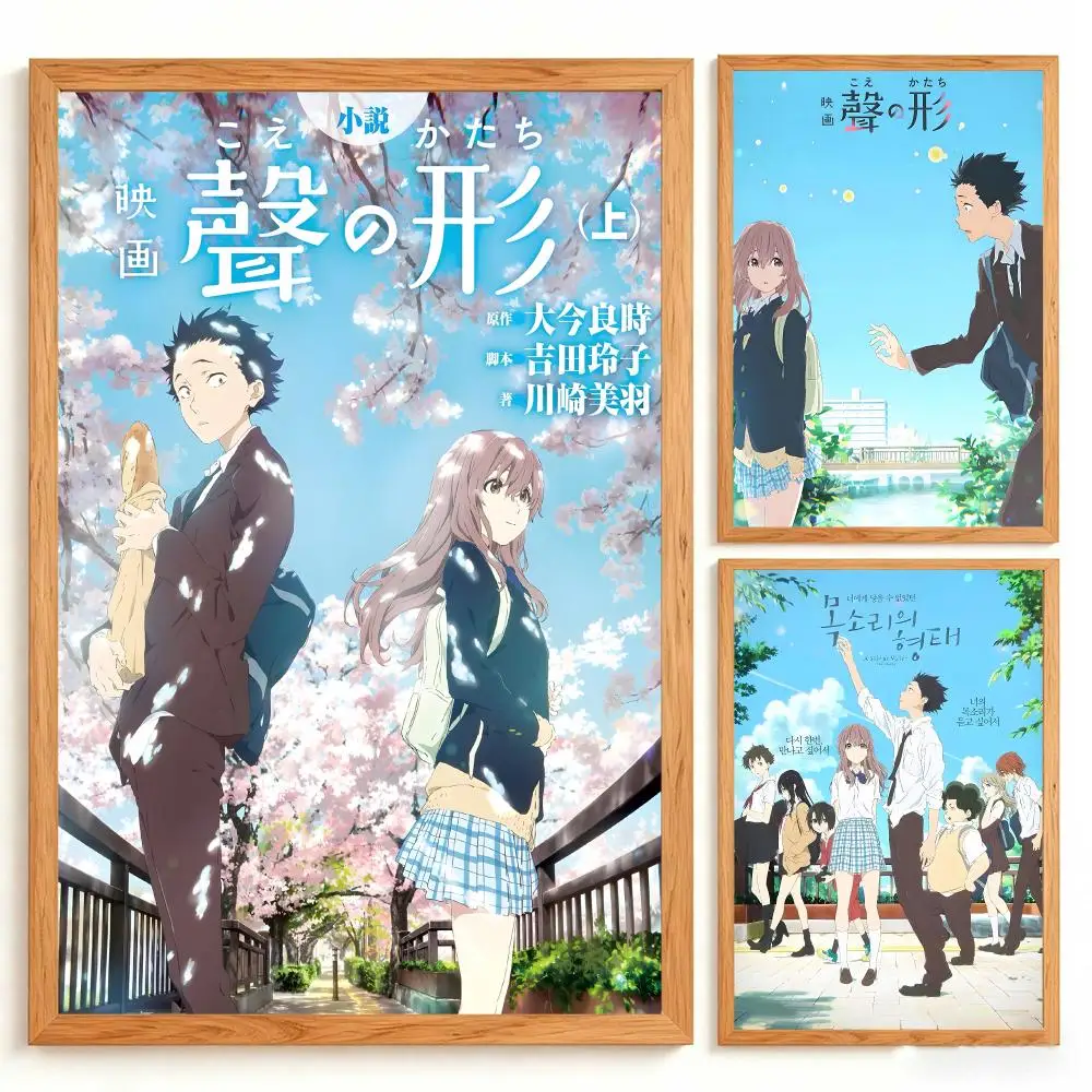 Anime A Silent Voice Poster Wall Art Poster Prints Home Wall Decor Gift for Living Room, Bedroom Bar & Parlor