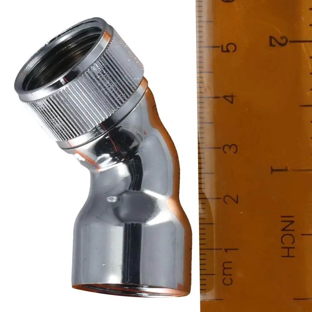 Connector 45°Angle Shower Arm Adapter Chrome Bathroom