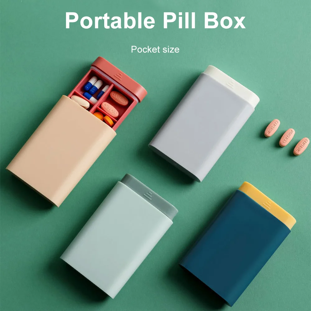 

7 Days Portable Small Mini Pill Box Organizer Container For Tablets Travel Pillbox Medicine Drugs Dispenser Splitters Pill Case