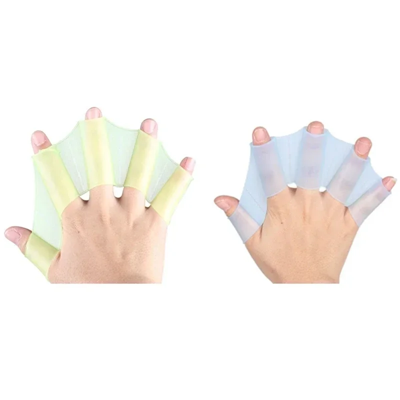 swimming hand finger fin learning swimming pool accessory finger wear Hand Web Flippers Training Diving Gloves Swim Pool Paddles