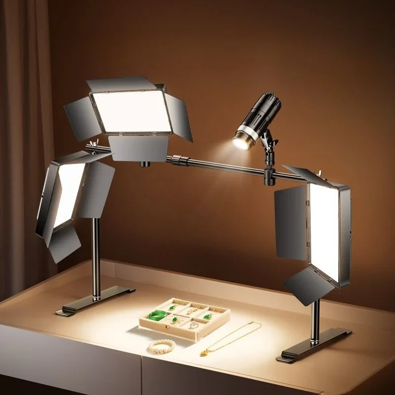Broadcast filling light desktop hand broadcast special ceiling light, live stream shooting jade flat light