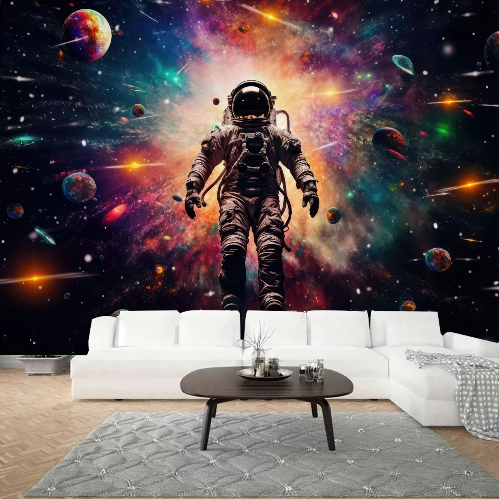 

Astronaut tapestry wall hanging psychedelic starry sky background poster home dormitory studio decoration fabric mural