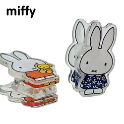 Kawaii Miffy Cute Limit Acrylic Clip File Organizer Snack Clip Christmas Birthday Gift