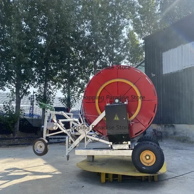 

The New 90-400 Agricultural Travel Rain Water Hose Reel Irrigation System Drum Sprinkler Is For Farmland Irrigation