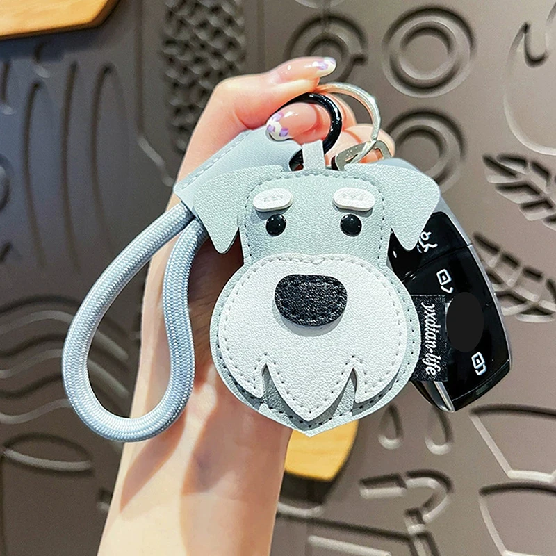 Nouveaux pendentifs de sac unisexes créatifs en cuir, motif chiot mignon, accessoires de sac multifonctionnels, porte-clés, pendentif pour sac d'école étudiant