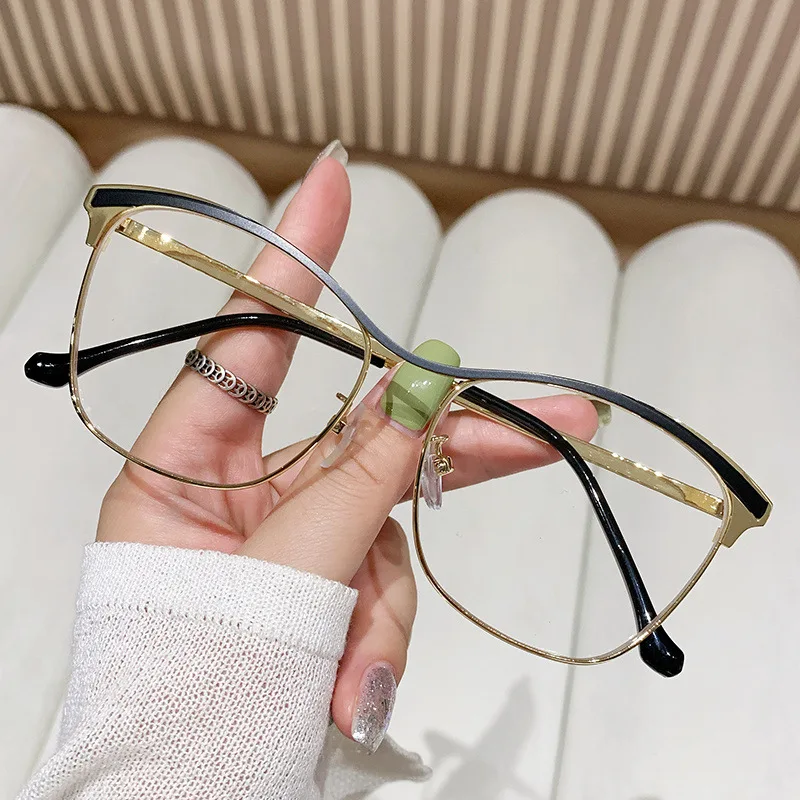 

Fashion Comfortable Computer Eyeglasses Vintage Cat Eye Anti-blue Light Glasses for Women Female Finished Optical Plain Eyewear
