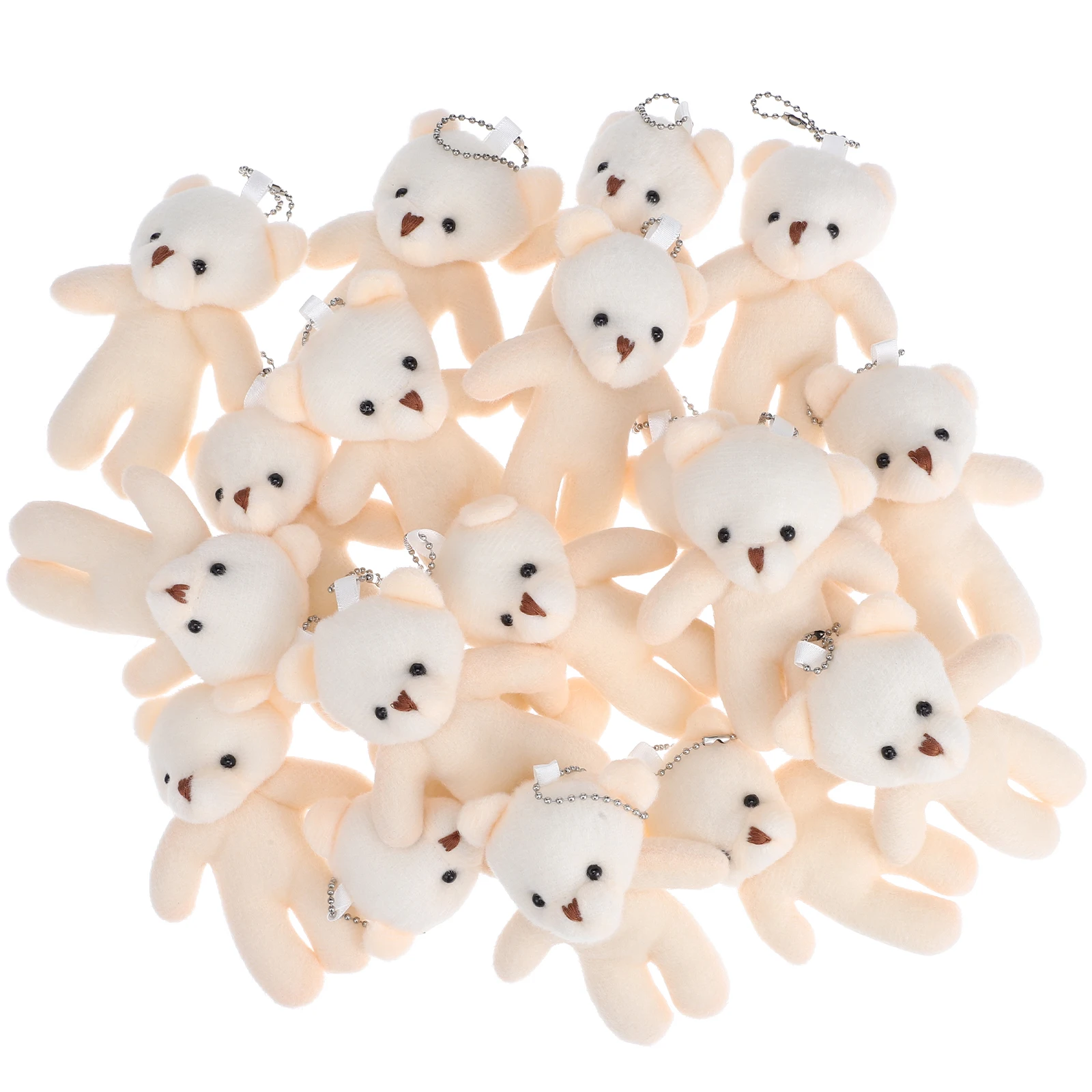 

18 Pcs Bear Mini Plushies Soft Small Bears Keychain Pendant Backpack Charms Bear nament Cartoon Toys Gifts