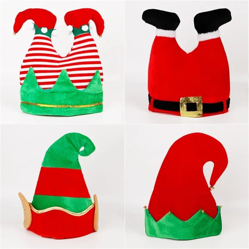 

Novelty Funny Christmas Red Elf Pants Hat Playful Party Headgear for Women Men Boys Girls Gifts Wholesale