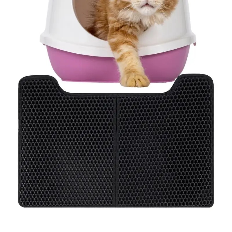 防水U字型キャットマット,耐尿性,ソフト2層,トラッキング防止,トラップ防止,64x42cm