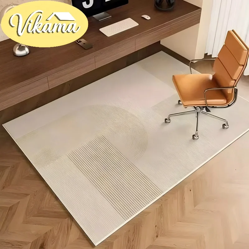 

Коврик VIKAMA в минималистичном стиле с полосками, устойчивый к пятнам и нескользящий, для гостиной, под журнальный столик, для офиса и кабинета, декор для дома