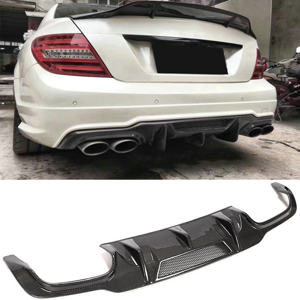 Rear Bumper Diffuser for Mercedes-Benz C Class W204 C300 Sport C63 AMG Sedan 2011 - 2014 Car Rear Bumper Diffuser Lip Spoiler