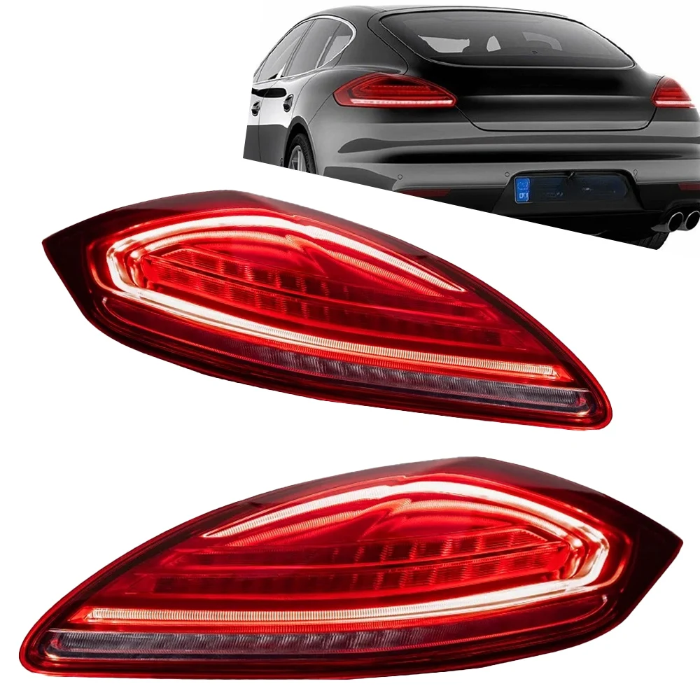 TYPY 2PCS Car LED Tail Lights For Porsche Panamera 2010 2011 2012 2013 Rear Tail Lamp Auto Accessories Sequential Turn Signal